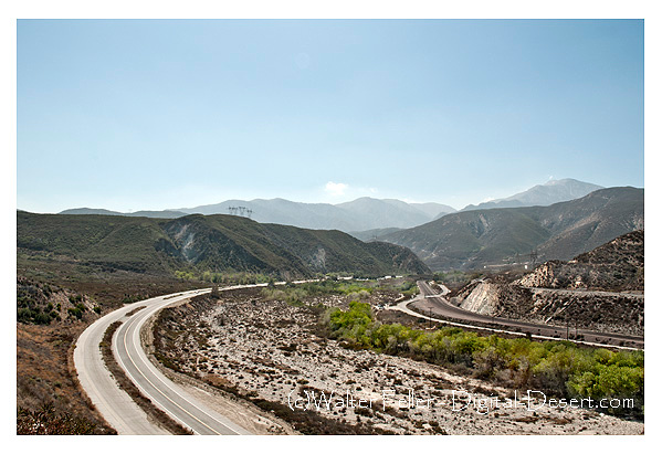 Photo overlooking Route 66 in Cajon Pass