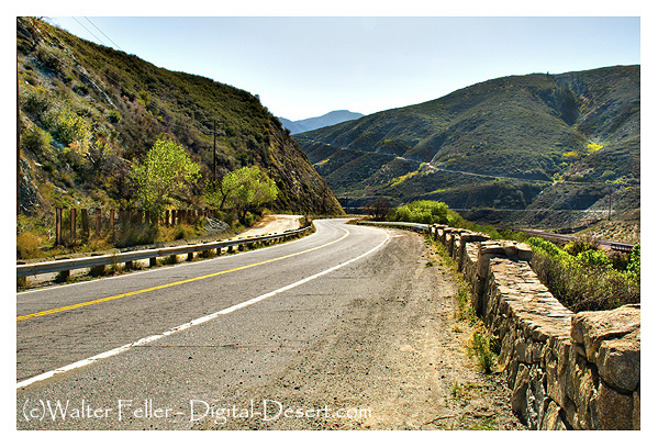 Photo of Route 66 south of Cleghorn Rd. looking southbound from Blue Cut