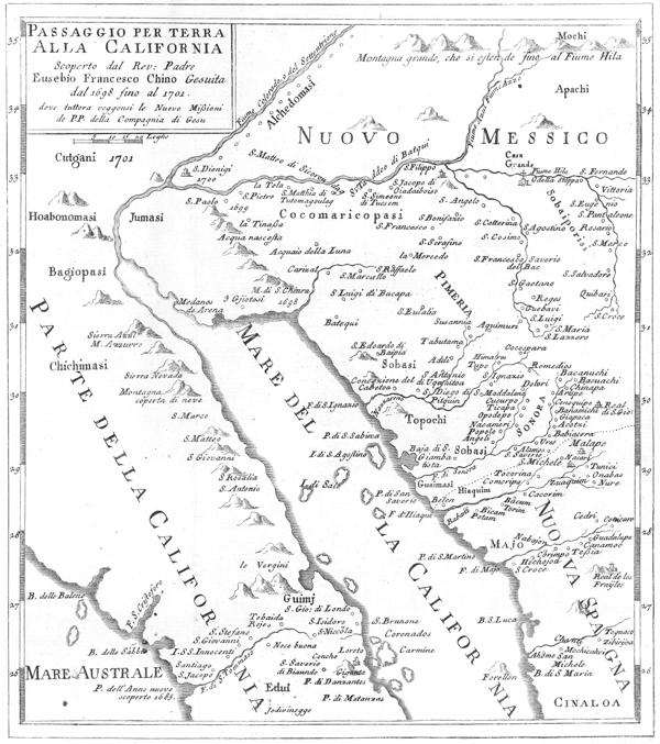 Map of northern portion of Gulf of California