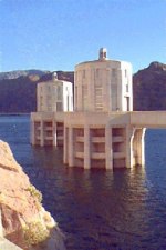 Photo of the intake towers.
