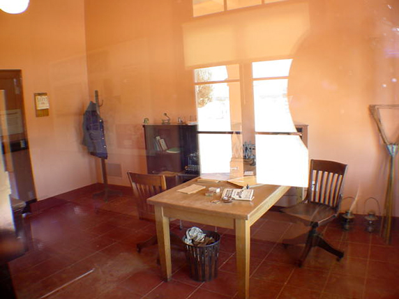 Conductor's room - desk, chair, telegraph office, kelso station photo