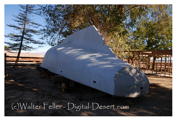 Concrete boat in Johnson Valley