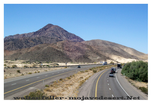 Looking at I15 westbound from Basin Rd. between Baker & Barstow